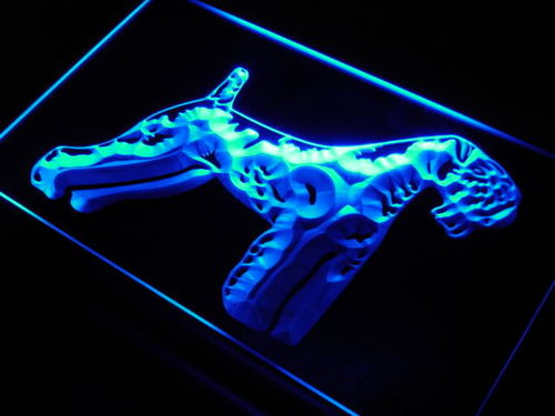 Kerry Blue Terrier Dog Pet Shop Neon Light Sign